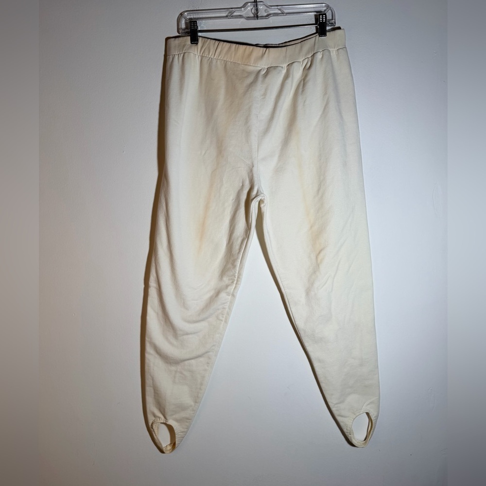Vintage Cream Stirrup Pants Leggings